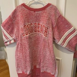 Red Long Beach Island Crewneck
